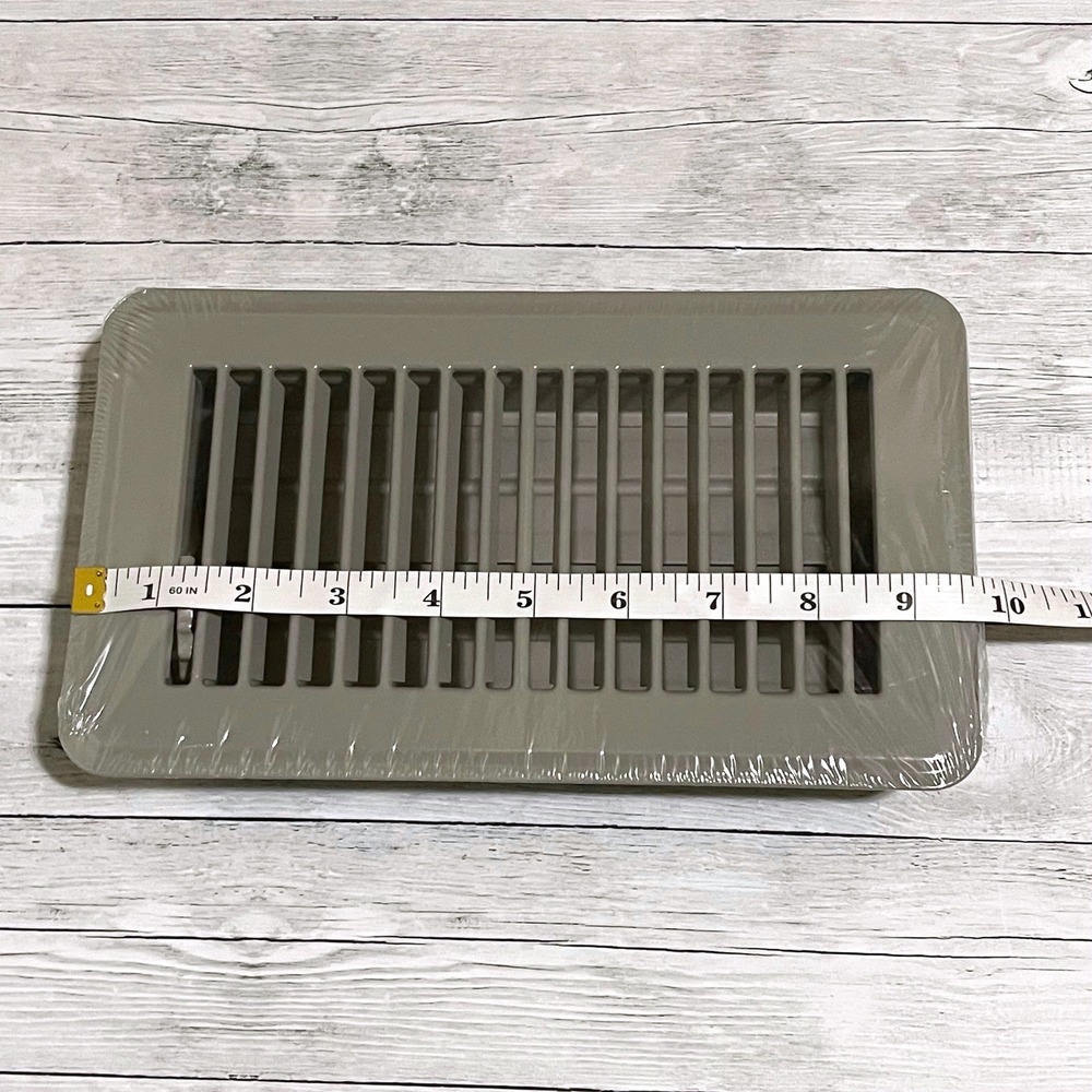 Modern Metal Floor Register Vent Cover 5.5 x 9.75 Louvered Adjustable - Picture 4 of 5